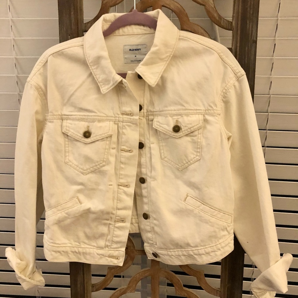 NWOT Beige denim jacket